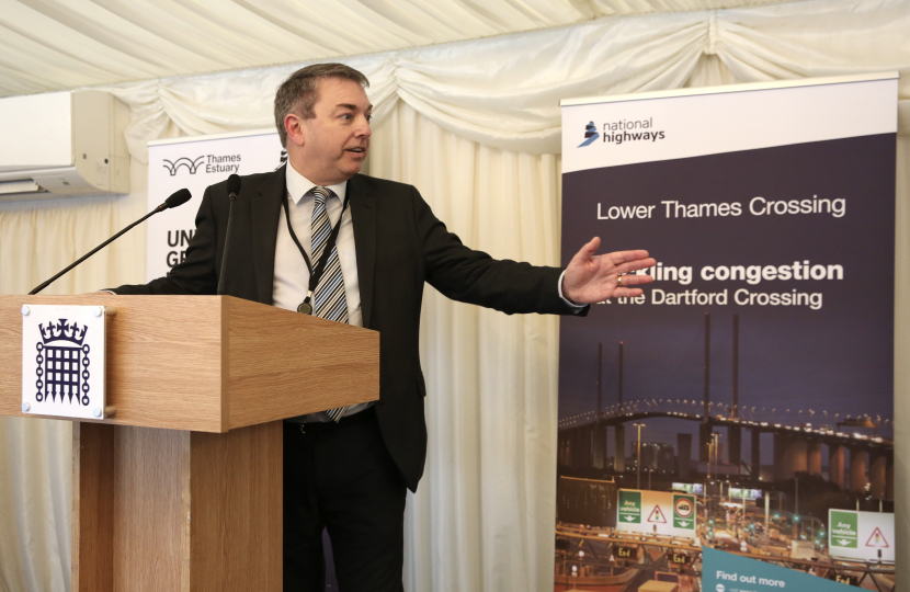 MP speaking at Lower Thames Crossing Reception